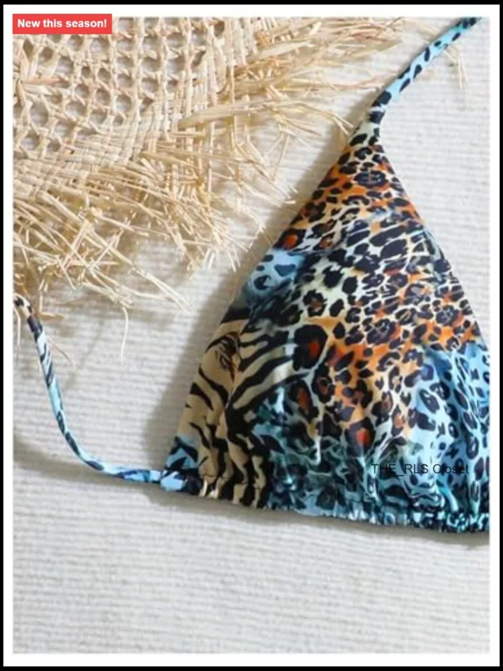 Plus Size Halter Triangle Bikini Top with Removable Padding